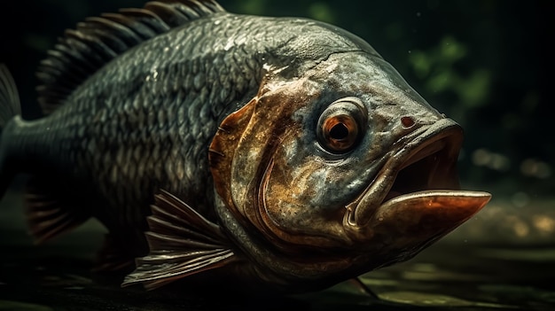 Un poisson avec un gros oeil et un gros oeil