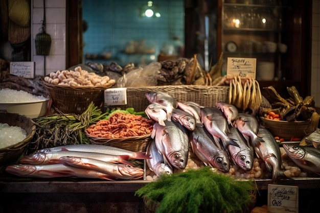 Poisson sur le marché