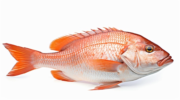 Poisson méditerranéen isolé sur fond blanc