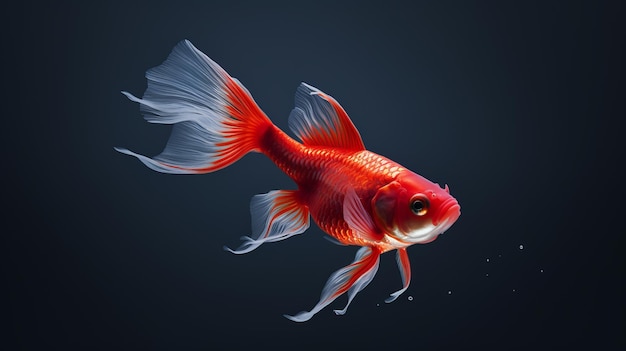 Poisson d'or hyperréaliste Une fusion époustouflante du minimalisme japonais et de la photographie de poissons 8k