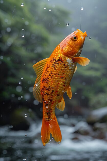 Poisson pris à la ligne