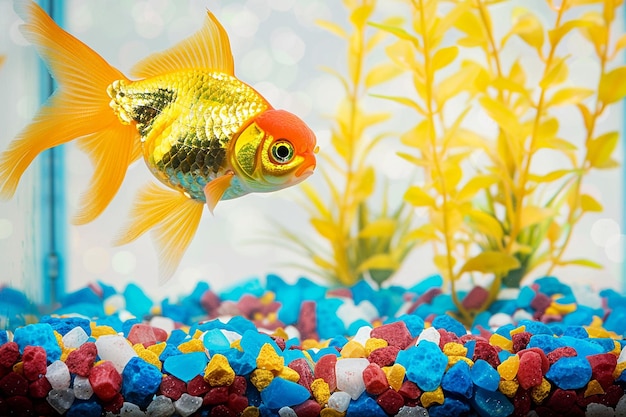 Photo poisson rouge dans un aquarium