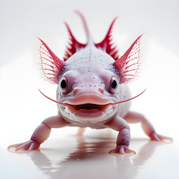 Photo un poisson avec une tête rouge et les yeux et les yeux sont ouverts