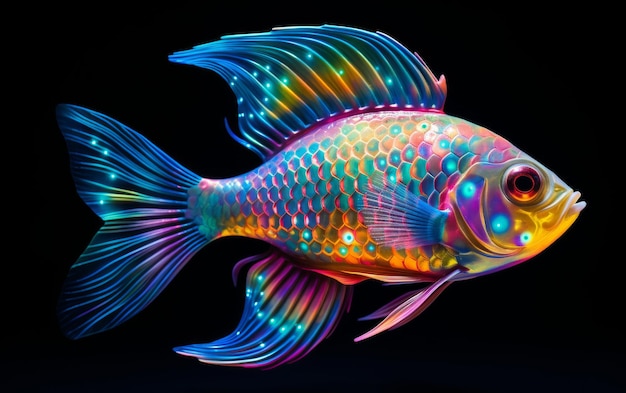 Photo des poissons colorés