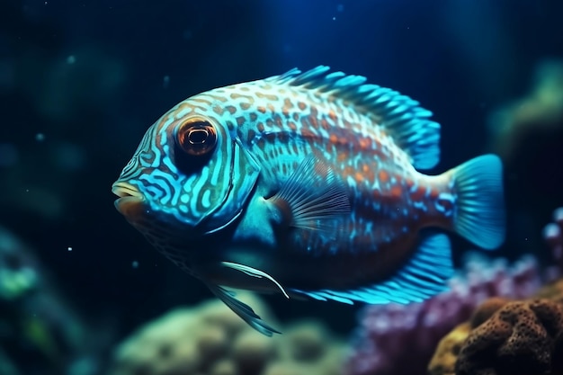 Poissons dans l'aquarium IA générative