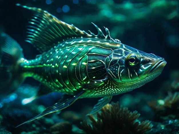 Photo poissons dans l'aquarium