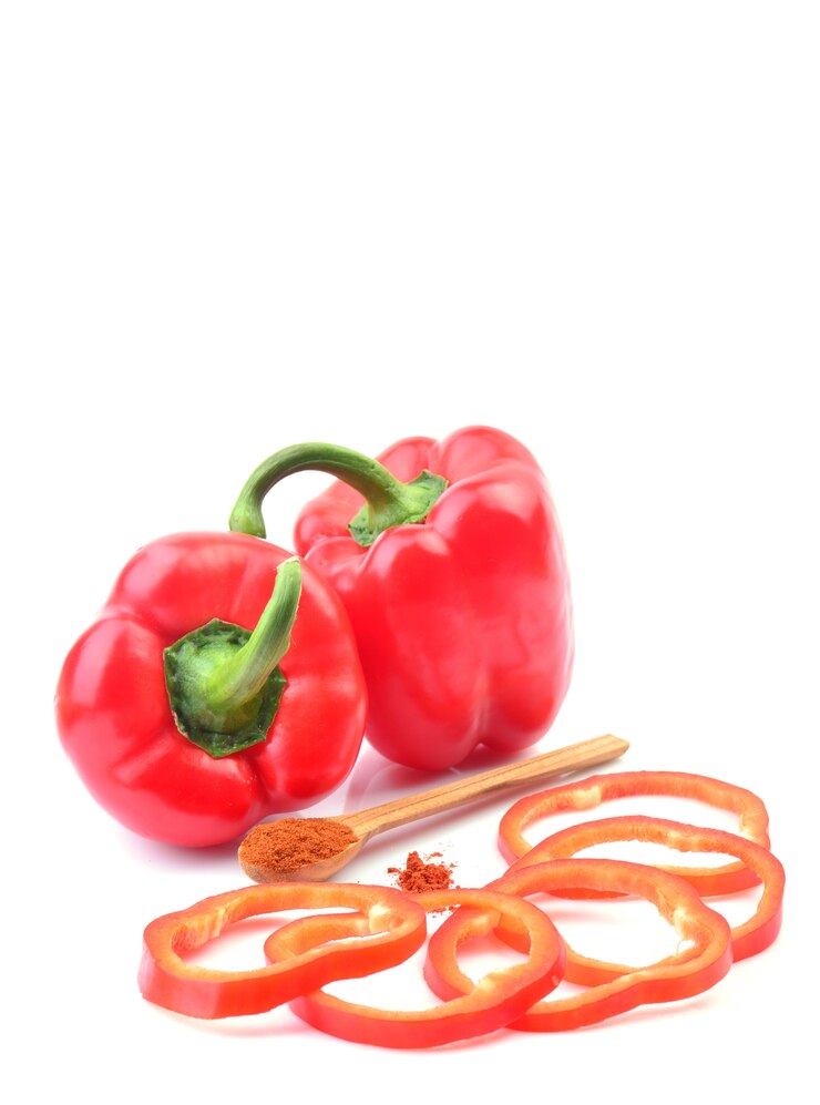 Poivron rouge isolé