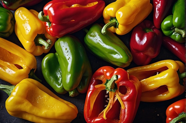 Les poivrons de Fajita aux couleurs vives