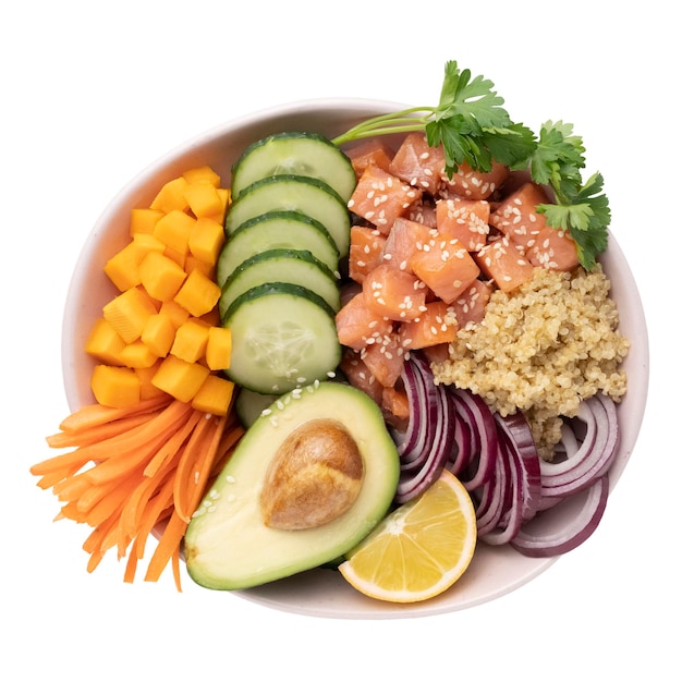 Poke Bowl au quinoa saumon avocat