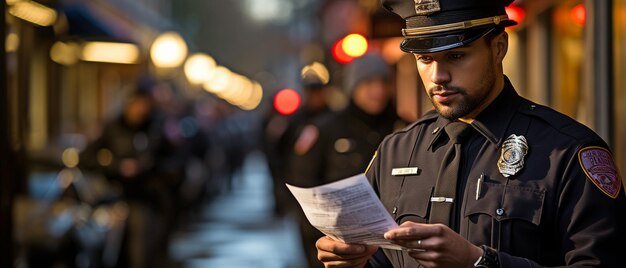 Photo la police émet une contravention.