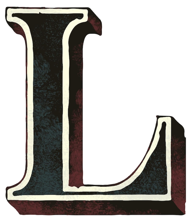 Photo la police vintage l alphabet png