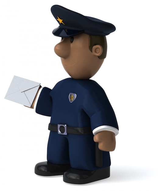 Policier amusant - Illustration 3D