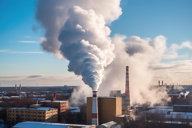 Pollution de l'environnement causée par les émissions de fumée des usines et des usines