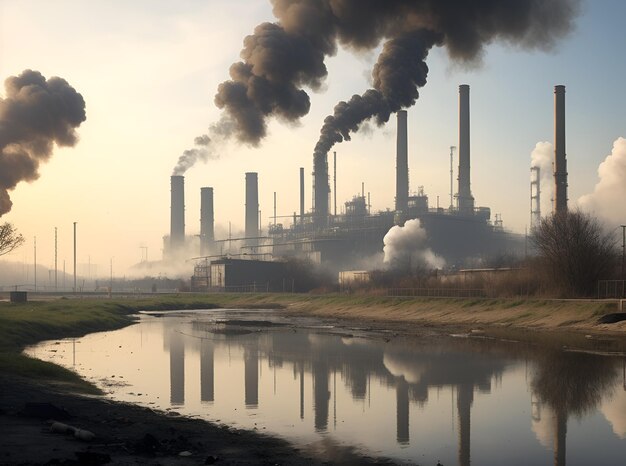 Pollution environnementale dans l'industrie à la lumière du jour