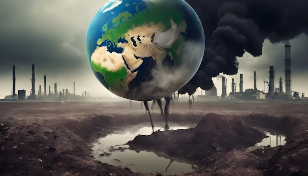 Photo pollution de la terre