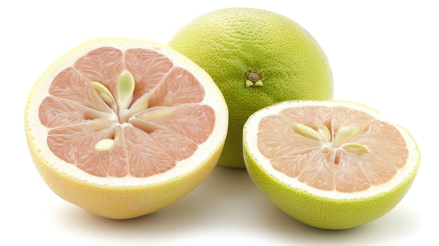 pomelo sur fond blanc isolé