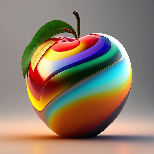 Pomme abstraite 3D