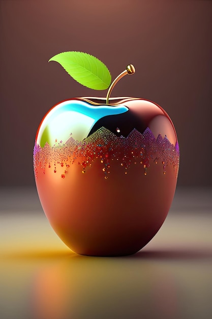 Pomme abstraite 3D