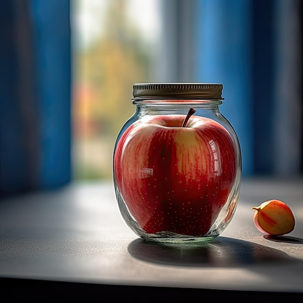 pomme dans un pot