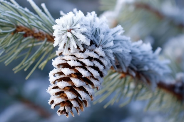 Photo une pomme de pin sur une branche