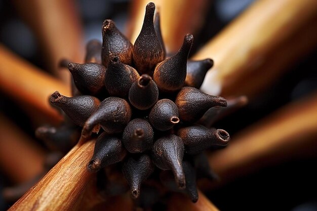 une pomme de pin avec une tige brune.