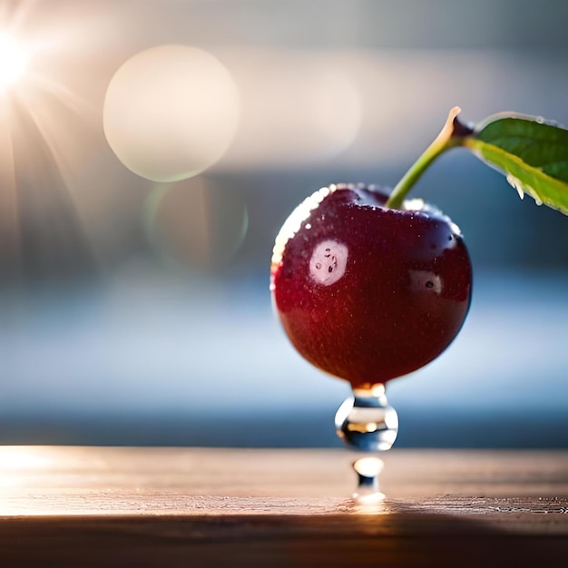 Une pomme rouge avec le chiffre 6 dessus