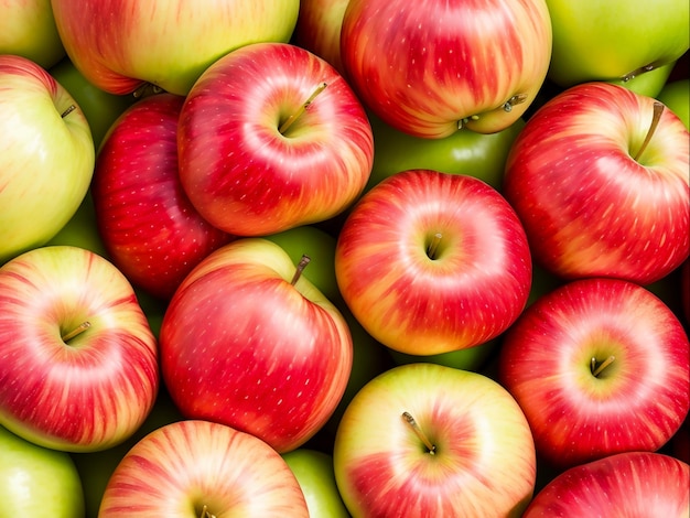 Pomme rouge croustillante Une nouvelle photo en studio présentant l'IA générative de beauté