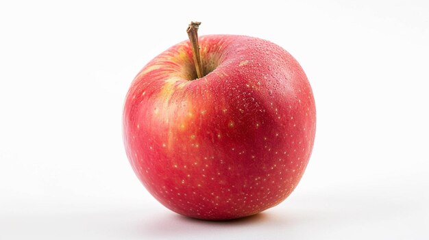 Pomme rouge fraîche isolée sur blanc avec chemin de détourage Ai Generative