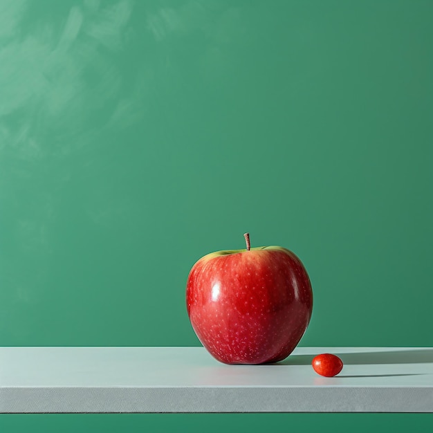 Pomme rouge fraîche avec rosée