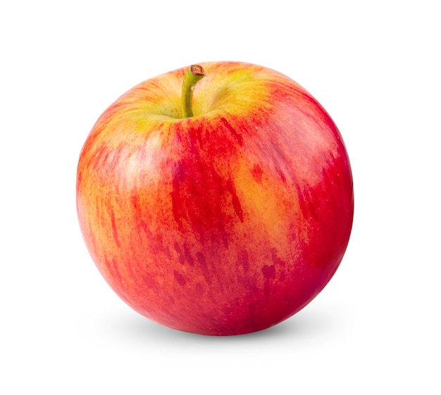 Pomme rouge isolé sur blanc