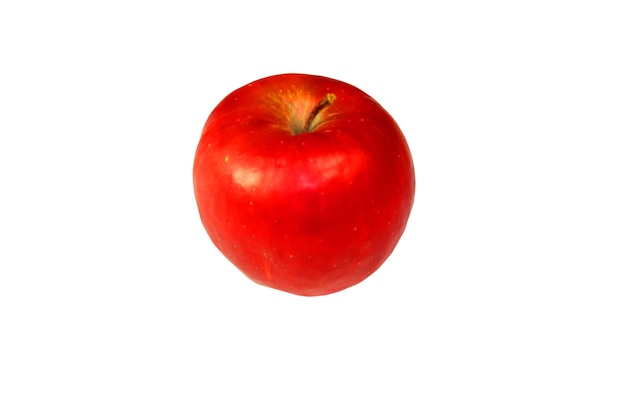 Pomme rouge isolé sur fond blanc