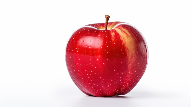 Une pomme rouge avec un motif tacheté en or.