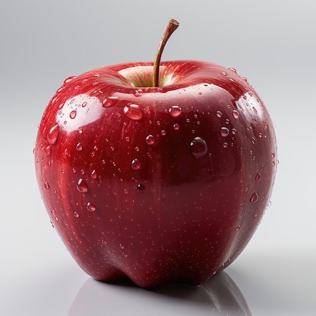 Pomme rouge mûre isolée