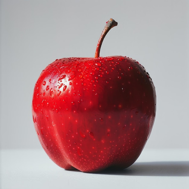 La pomme rouge sur la table