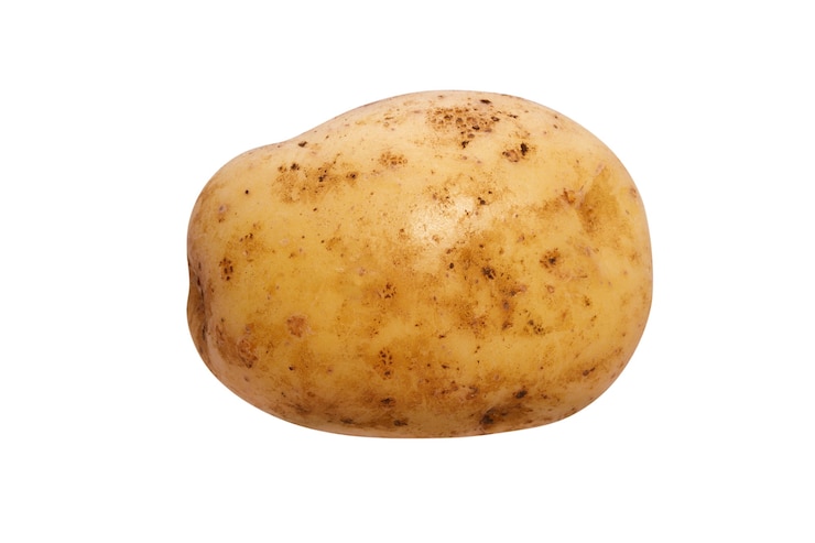 Photo pomme de terre crue isolé sur fond blanc