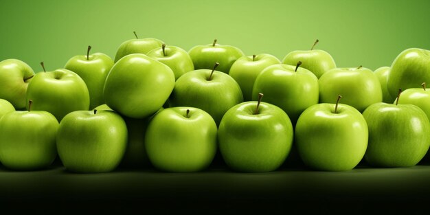 Pomme verte fruit biologique copie de l'espace d'arrière-plan générative AI