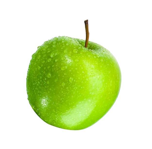 Pomme verte isolé sur blanc