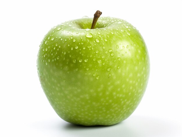 Photo pomme verte isolée sur fond blanc