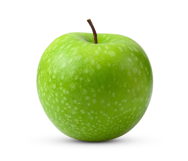 Pomme verte isolée sur fond blanc