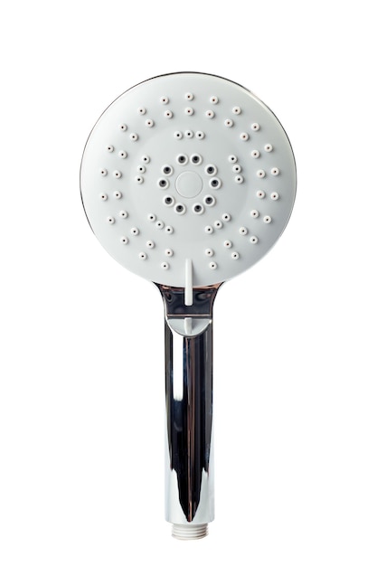 Pommeau de douche isolé sur fond blanc