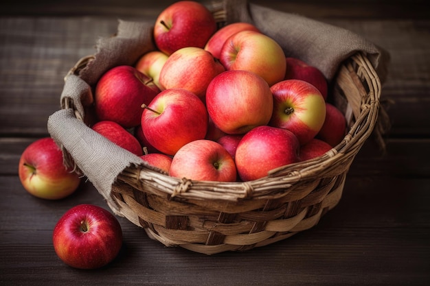 Pommes dans le panier AI générative