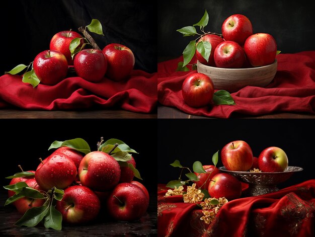 Photo des pommes délicieuses en studio.