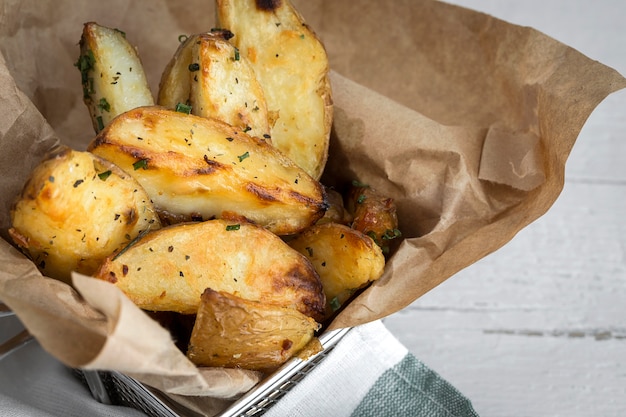 Pommes frites dorées et croquantes