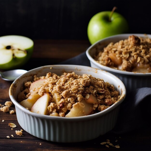 Pommes, poires et noix écrasées