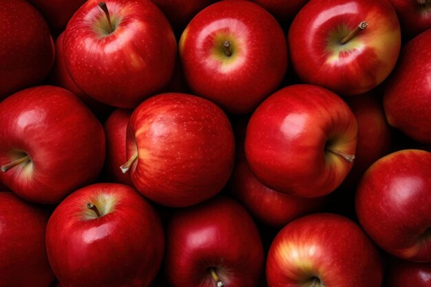 Pommes rouges au marché fermier local