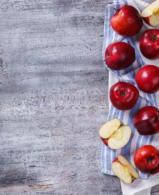 Photo pommes rouges fraîches