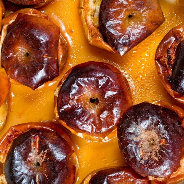 Pommes sucrées cuites au miel