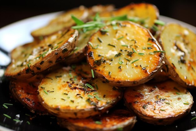 Des pommes de terre à l'ail et au parmesan maison.