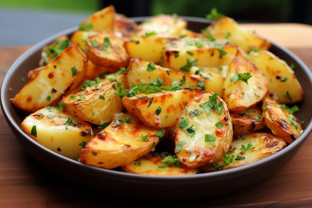 Des pommes de terre au parmesan à l'ail rôti