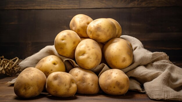 pommes de terre entières fraîches biologiques